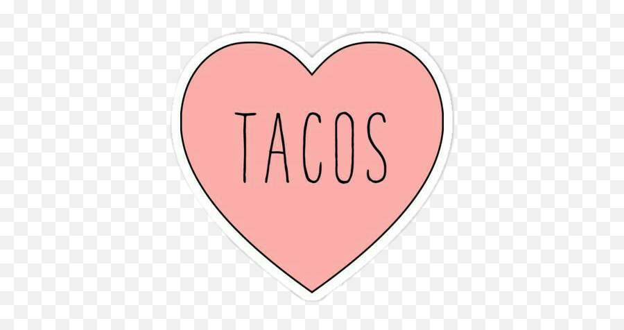 Tacos Love Passion Food Sticker - Girly Emoji,Pink Taco Emoji