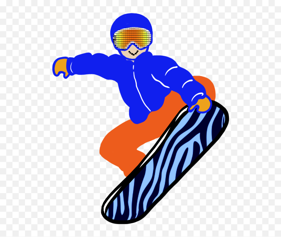 Snowboarder Blue Hat - Snowboard Clipart Transparent Background Emoji,Blue Hat Emoji