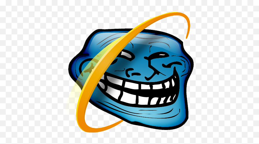 Troll Face - Internet Explorer Used To Download Chrome Emoji,Troll Face Emoticons
