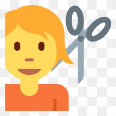 Person Getting Haircut Emoji - Clip Art,Emoji 2 Scissors And Money