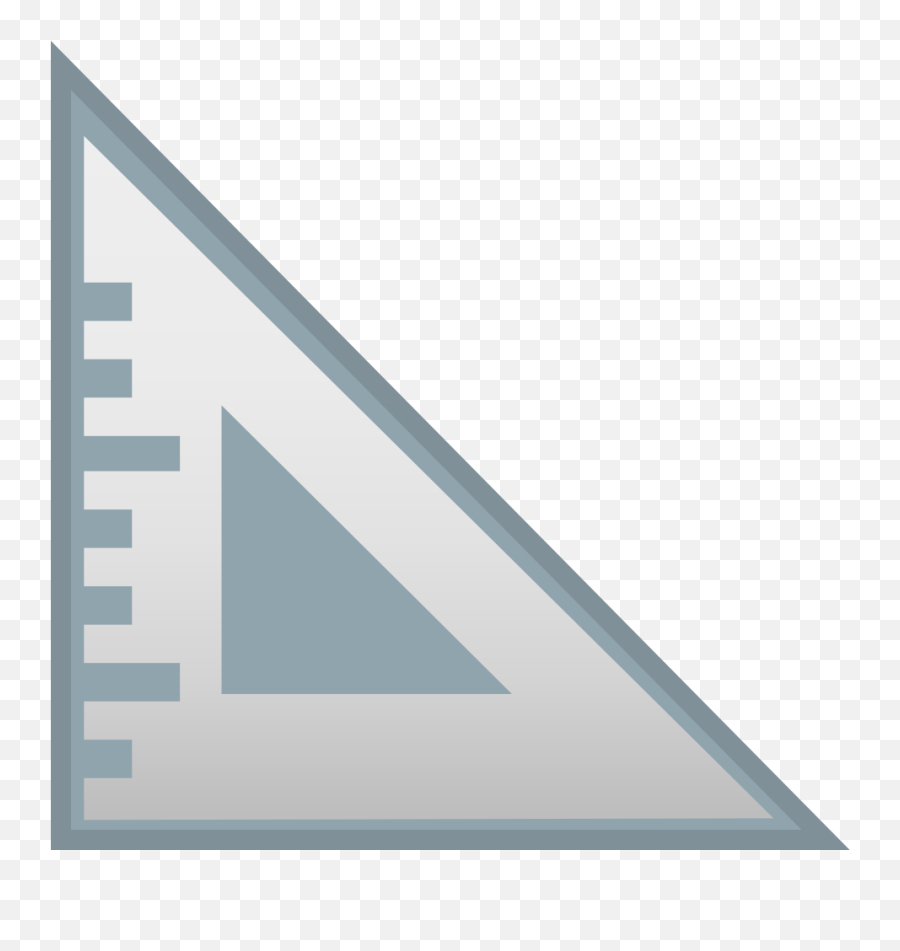 Triangular Ruler Emoji - Ruler Emoji,Triangle Emoji
