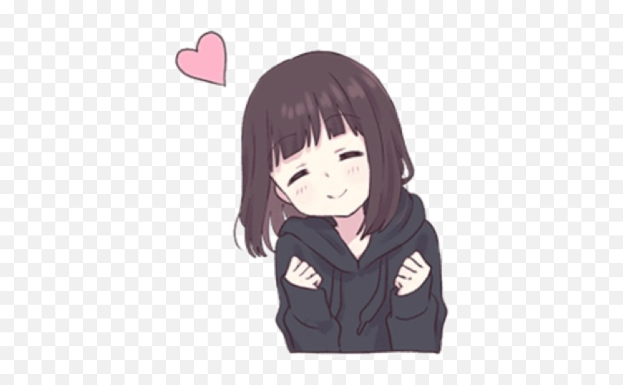 Telegram Stickers - Happy Anime Girl Emoji,Anime Aleepy Emotion