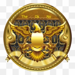 American Golden Eagle Keyboard Theme - Frame Golden Circle Png Emoji,:thegoldeneagle: Emoticon