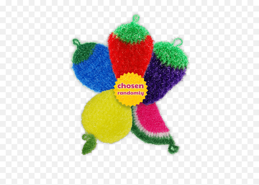 No Odors Fruit Shaped Crochet Pot Scrubber - Crochet Scrubber Emoji,Your Emotion + Crochet