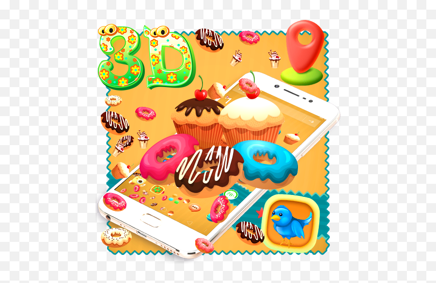 Sweet Candy 3d Gravity Theme U2013 Applications Sur Google Play - Cake Decorating Supply Emoji,All Sweets Emojis