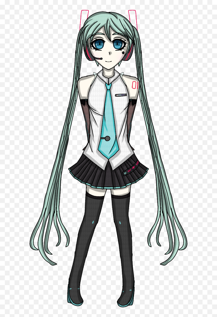 Hatsune Miku As A Danganronpa Sprite - Fictional Character Emoji,Emotions Vocaloid Lyrics