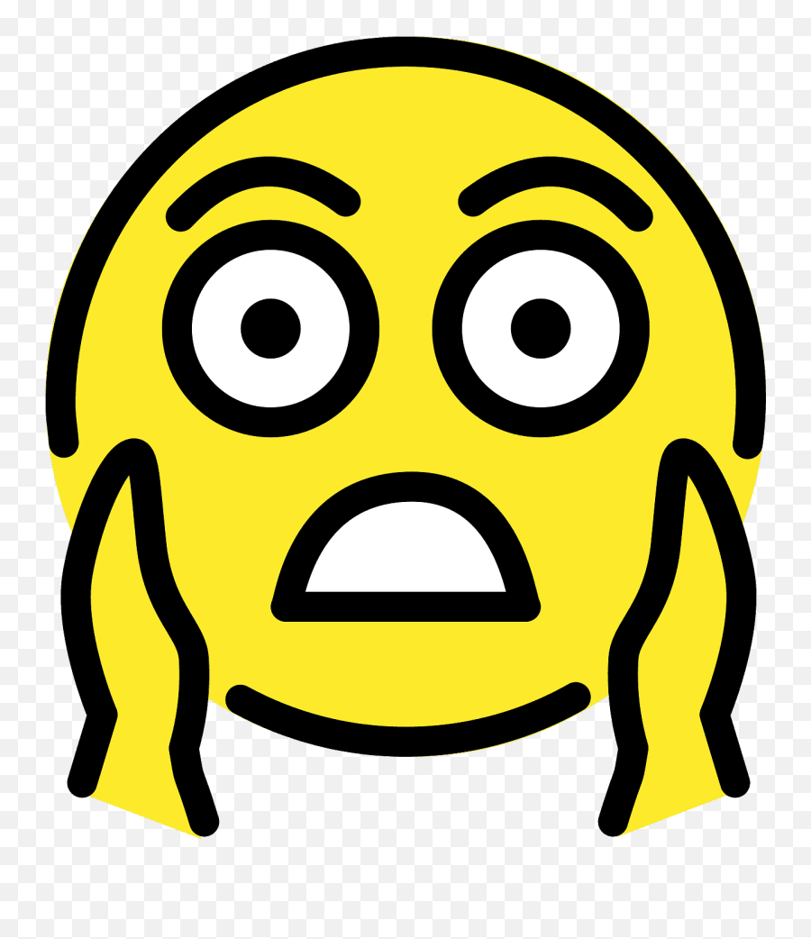 Face Screaming In Fear Emoji Clipart,Scared Face Emoji