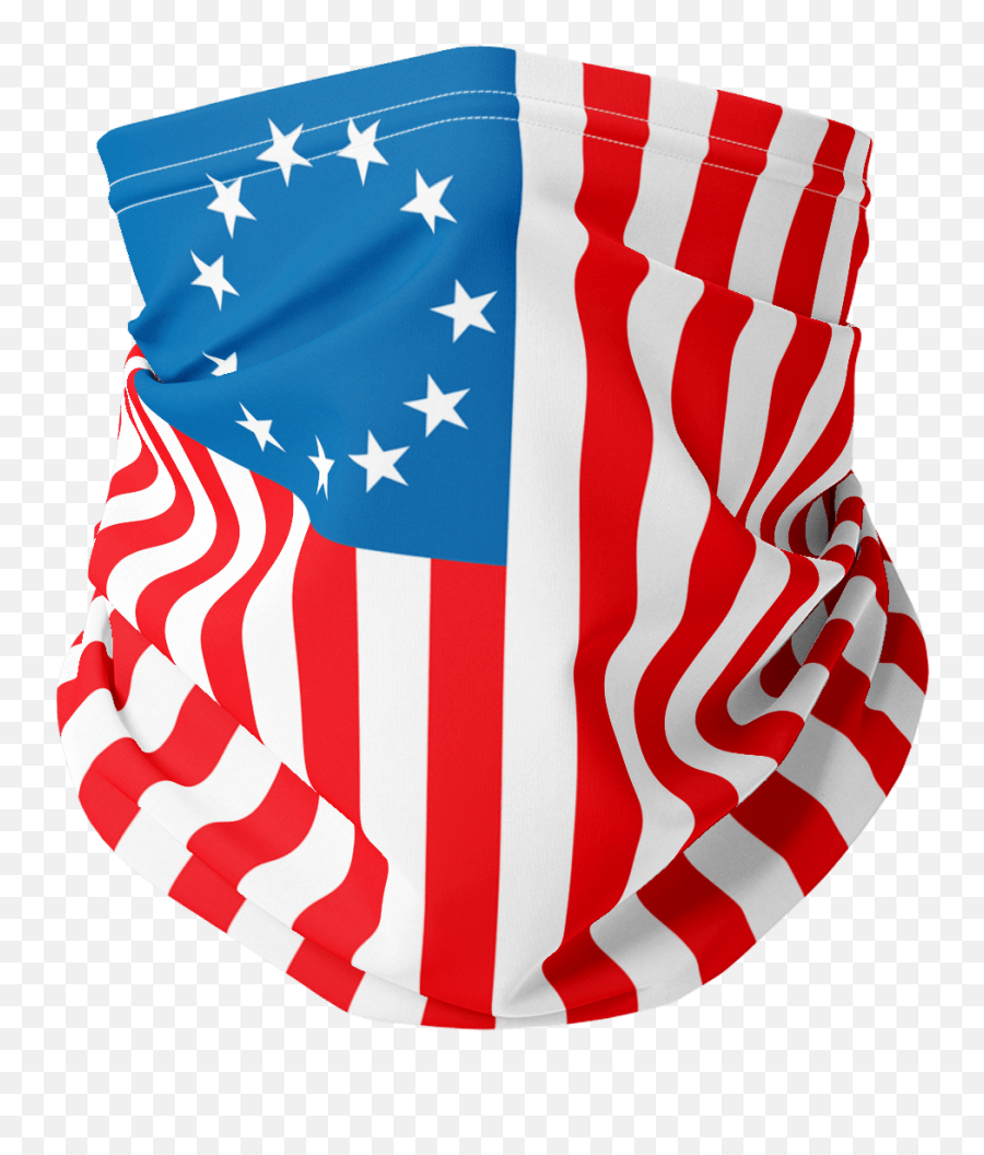 Betsy Ross Flag Face Gaiter - Betsy Ross Neck Garter Emoji,Betsy Ross Emoticon