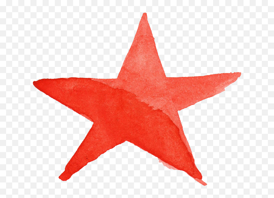 15 Watercolor Star Transparent - Painted Star Png Emoji,Red Star Emoticon