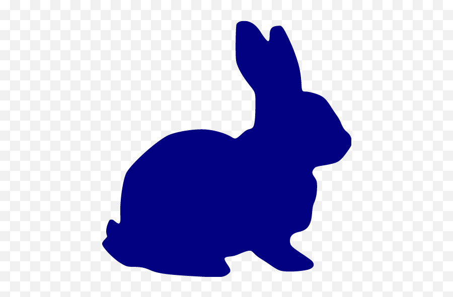 Navy Blue Rabbit Icon - Red Rabbit Emoji,Bunny Sms Emoticon