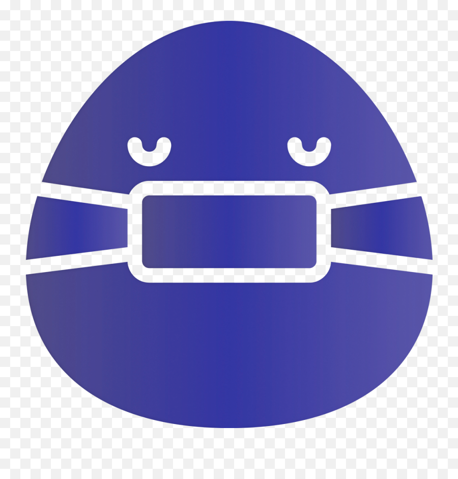 Coronavirus Emoji Mask Dark Blue - Halten Und Parken Verboten,Mask Emoji