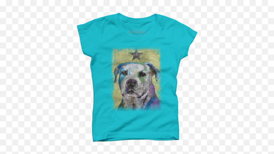 Blue Dog Girlu0027s T - Shirts Design By Humans Emoji,Yorkie Emojis