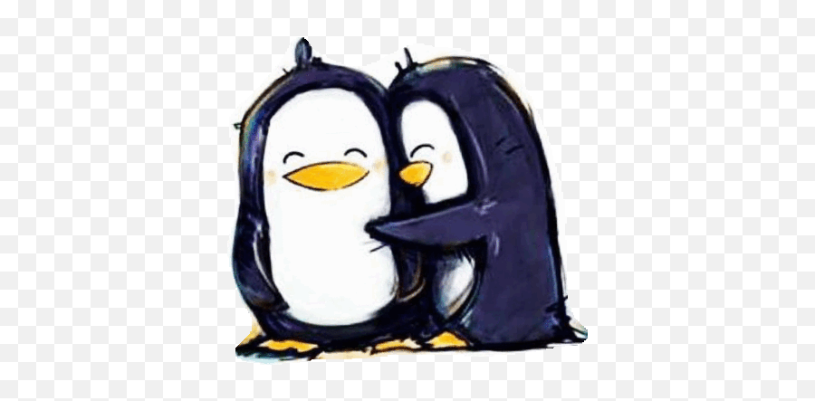 Funny Gifs Hug Gif - Vsgifcom Cuddling Penguin Cuddle Gif Emoji,Cute Cuddle Emojis
