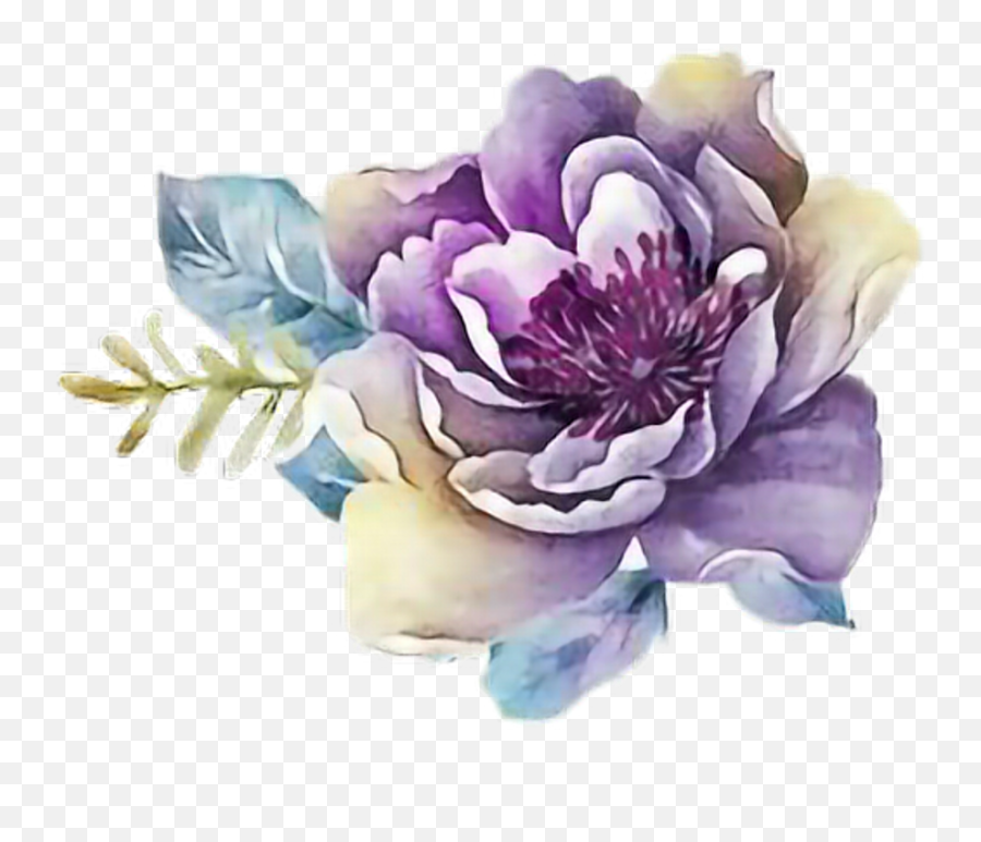 Water Color Flowers Png - Flower Png Watercolor Purple Background Watercolor Purple Flowers Emoji,Facebook's Lavendar Flower As An Emoticon...