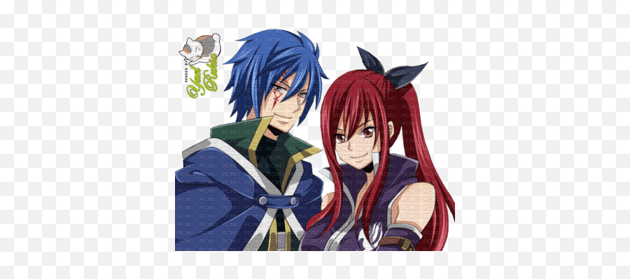 Erza Et Jellal Gerald Gerza Fairy - Erza Scarlet Emoji,Fairy Tail Erza Chibi Emoticon