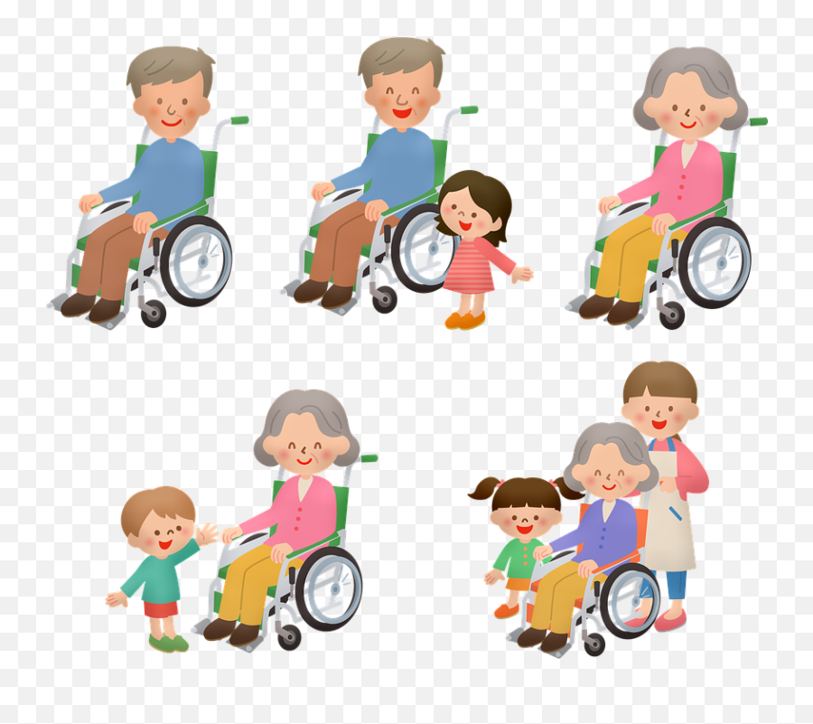 Free Photo Senior Citizens Senior Woman Senior Man - Person On Wheelchair Clipart Emoji,Emotions Grandparents Caring For Grandchildren