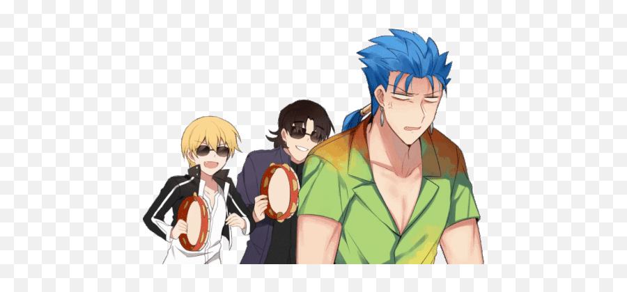 Fate Lancer Sticker - Kotomine And Gilgamesh Gif Emoji,Kotomine Kirei Emoji