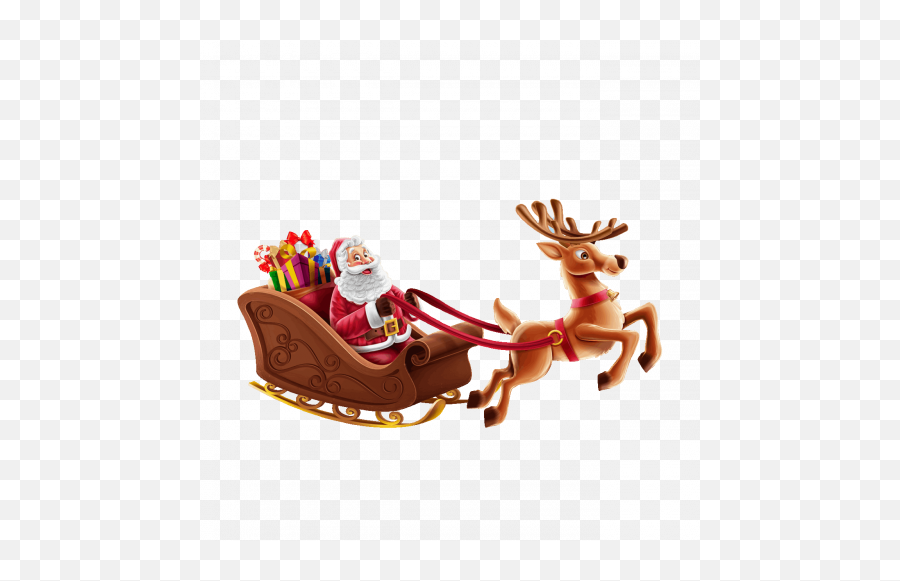 Christmas Reindeer And Santa Claus 15 1 1 Free Png Image - Christmas Day Emoji,Free Christmas Downloadable Emojis