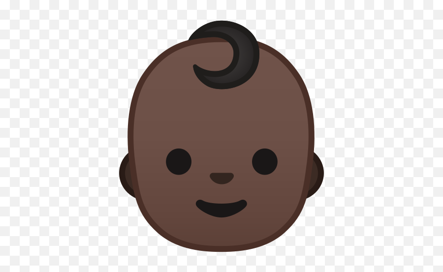 Dark Skin Tone Emoji - Baby Head Svg,Dark Sparkle Emoticon