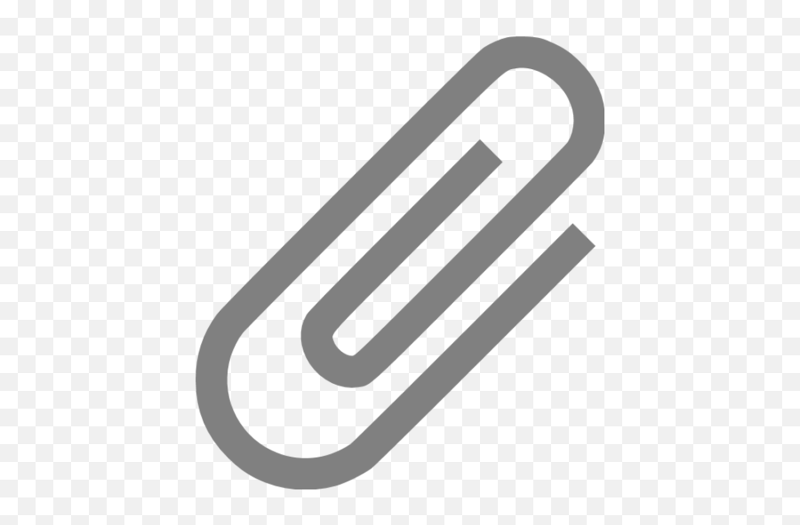 Gray Paper Clip 2 Icon Emoji,Paperclip Emoticon