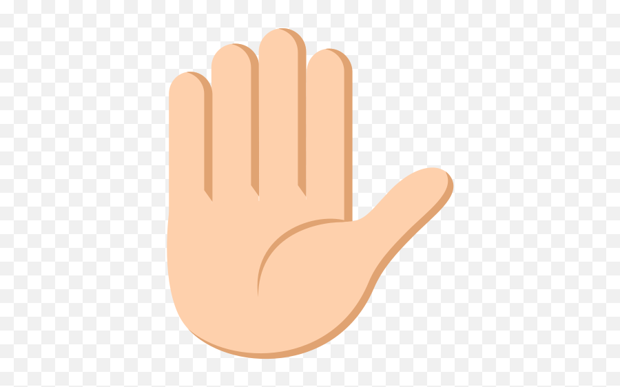 Raised Hand Medium - Light Skin Tone Big Picture In Hd Emoji,Emoji Hand With Finger And Thumb