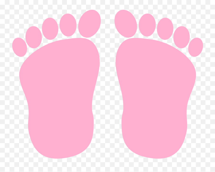 Footprint Clip Art - Pink Baby Feet Clipart 819x640 Png Emoji,Foot Emojis