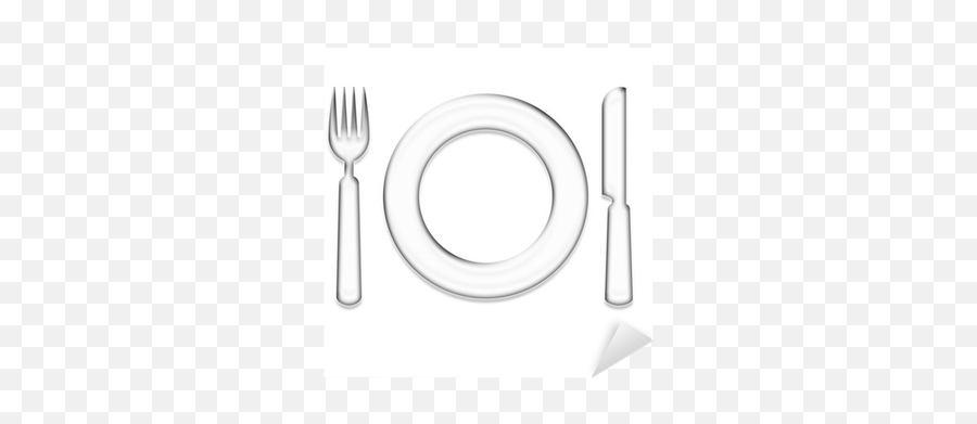 Assiette Et Couverts Sticker U2022 Pixers - We Live To Change Emoji,Fork And Spoon And Knife Emojis