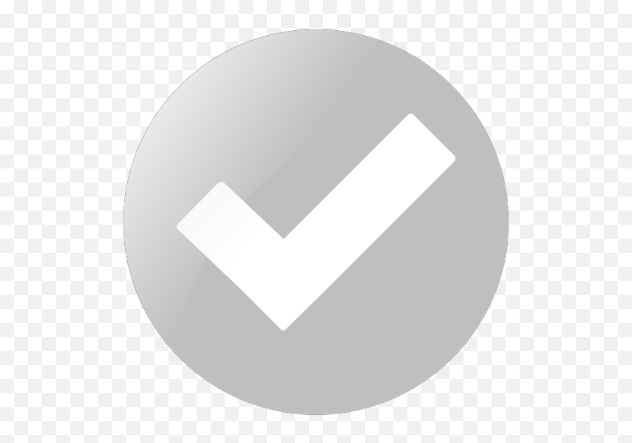 Simple Grey Check Button Png Svg Clip Art For Web Emoji,Checkmark Emoji Black