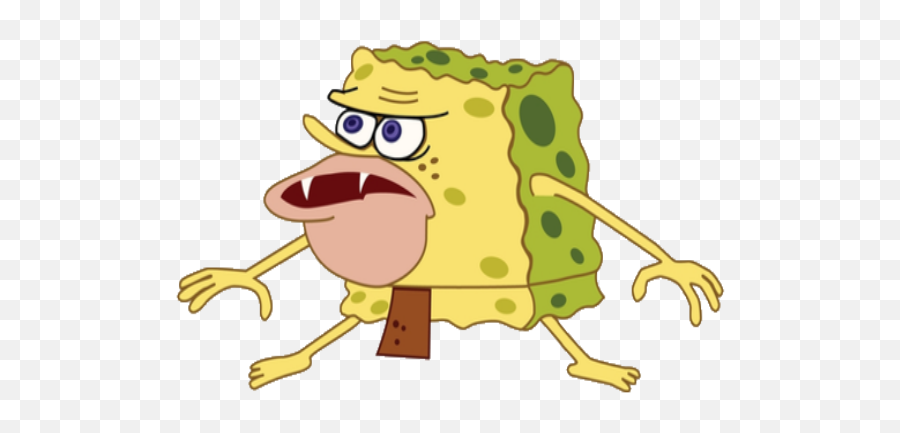 Spongebobcaveman - Caveman Spongebob Png Emoji,Cave Emoji