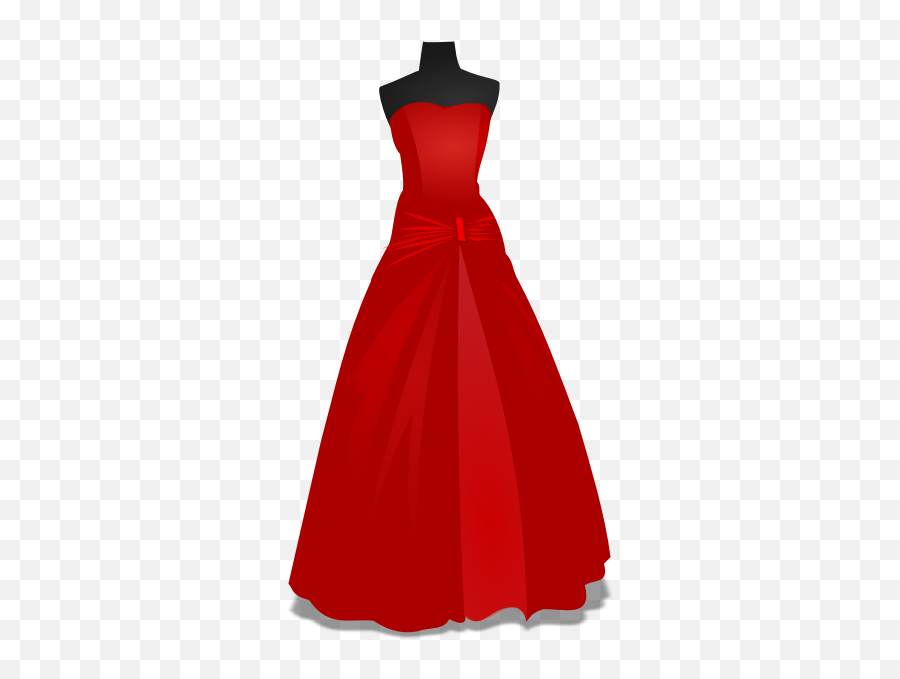 Cartoon Prom Dress - Clip Art Library Red Prom Dress Cartoon Emoji,Emojis Dresses