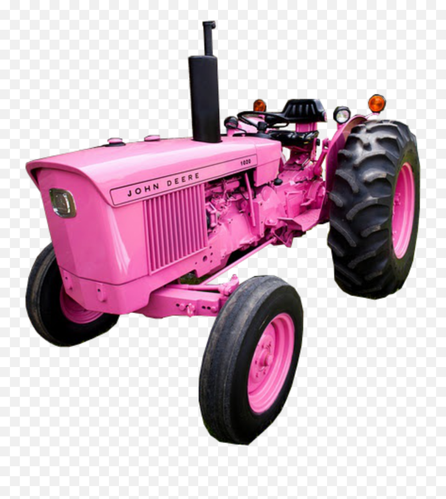 Pink Tractor Johndeere Sticker - Pink John Deere Tractor Emoji,John Deere Emoji