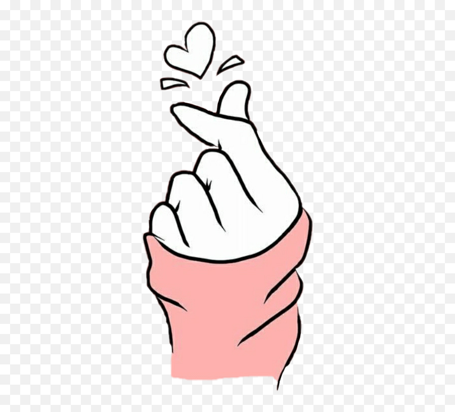 Heart Heartsticker Kpopheart Sticker By Arm Gir - Finger Heart Purple Emoji,Arm Heart Emoji