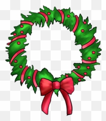 Wreath Clipart Kid - Clipartix Cartoon Cute Christmas Wreath Emoji,Holiday Wreath Emoji