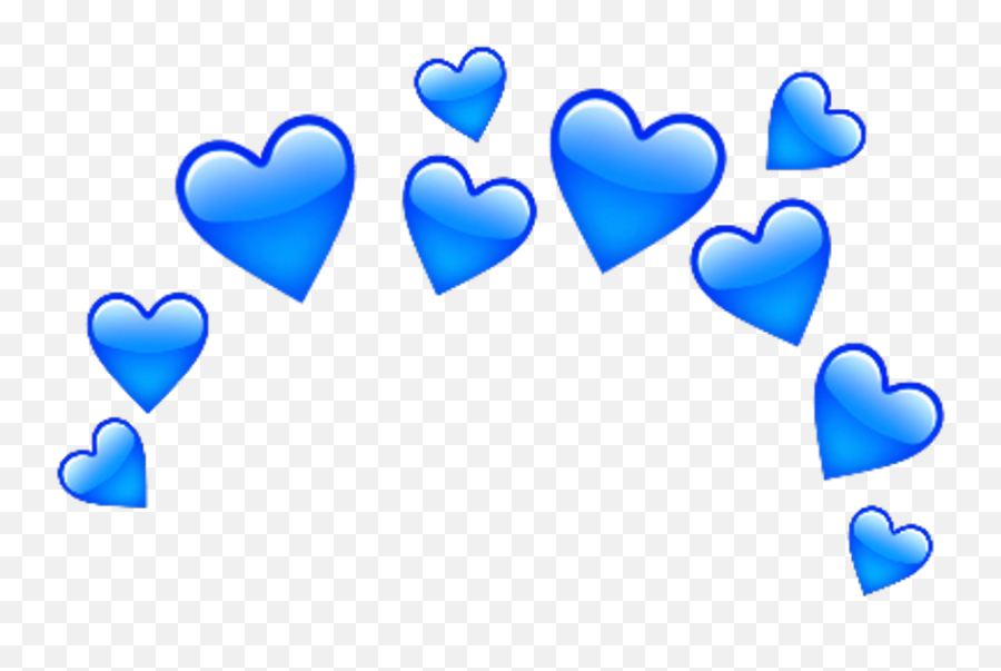 Blue Heart Emoji Crown Clipart - Red And Blue Emoji,Blue Heart Emoji