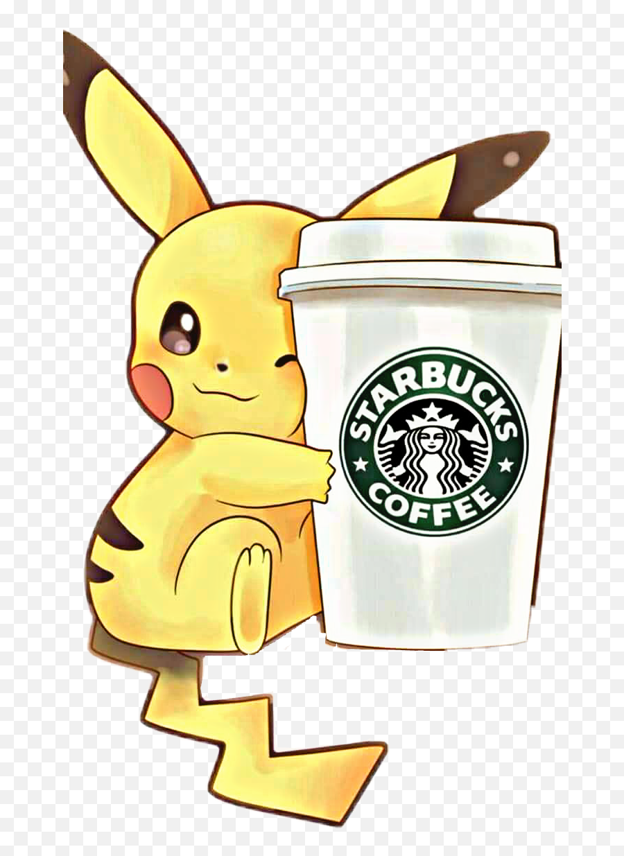 Starbucks Pikachu Sticker - Cute Wallpapers Of Starbucks Emoji,Starbucks Red Cup Emoji