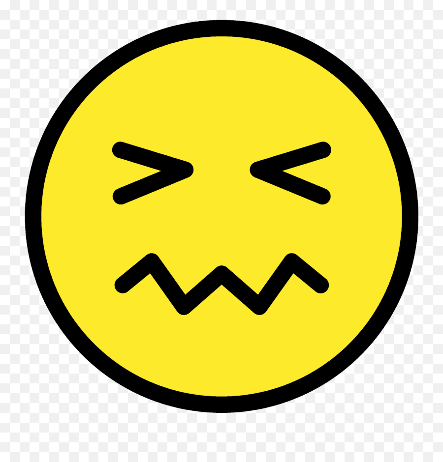Clipart - Dibujos Animados De Frustración Emoji,Emoticon De Cara Sonrojada