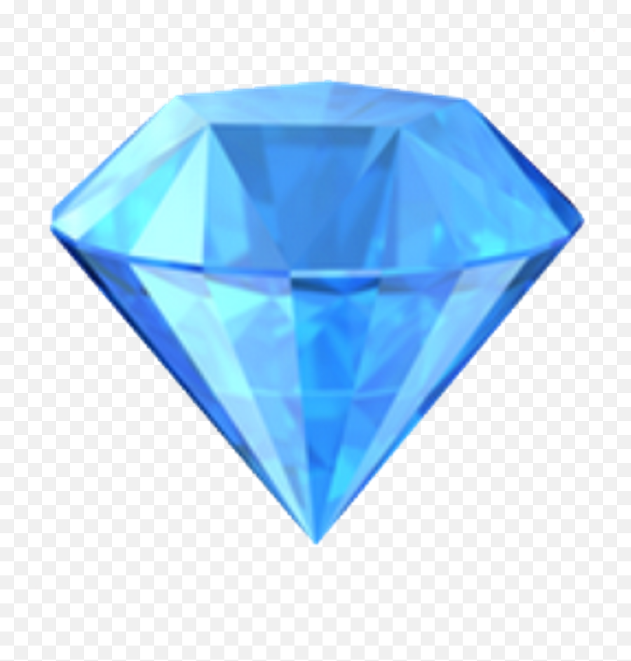 Download Hd Diamond Brilliant Blue Emoji - Iphone Emoji Blue Diamond Png,Blue Emoji