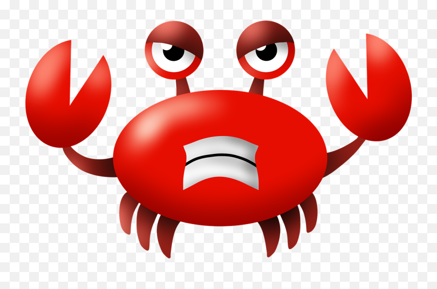 Cartoon Grumpy Crab Angry Drawing - Gambar Kepiting Kecil Kartun Emoji,Crab Emoji