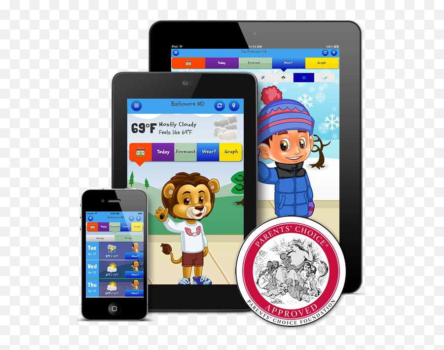 Kid Weather Is An Educational Weather App For Iphone Ipad - Technology Applications Emoji,Android To Iphone Emoji Chart