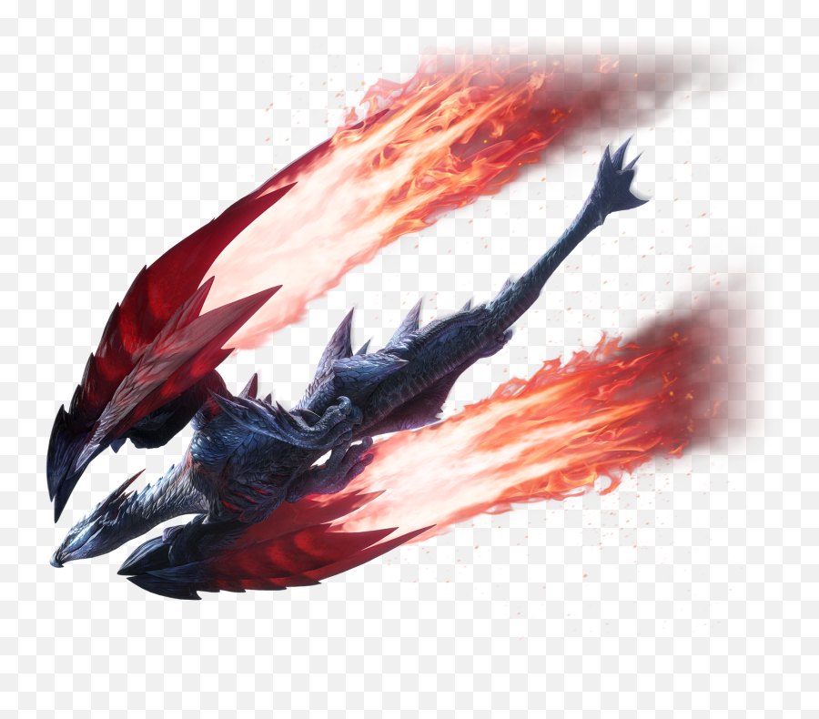 Crimson Glow Valstrax Official Render Monsterhunter - Crimson Glow Valstrax Emoji,Guess The Emojis What Is A Chick Plus A Pair Of Wing