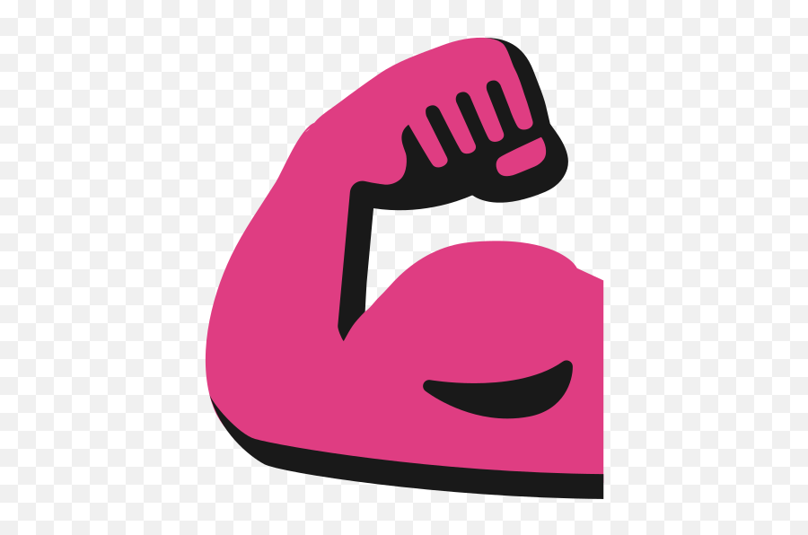 Flexed Biceps M F - Muscle Arm Emoji 533x533 Png Clipart Emoji,F Emoji
