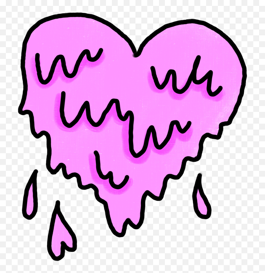 Melting Heart Cute Aesthetic Sticker - Love Png Emoji,Melting Heart Emoji