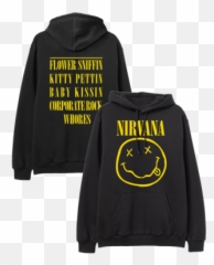 Clothing Shoes Accessories Nirvana - Nirvana Merch Hoodie Emoji,Trump Piece Of S*** Emoticon