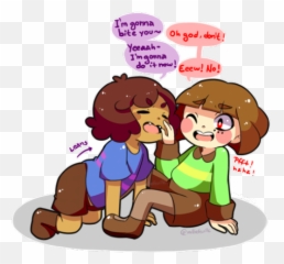 Chara And Frisk React To Comics - Conversation Emoji,Frisk Emoji