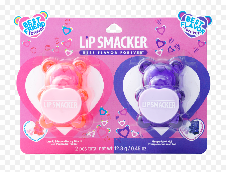 Bff Sugar Bear Lip Balm Duo - Pink U0026 Purple Lip Smacker Emoji,How To Get Pooh Bear Emojis