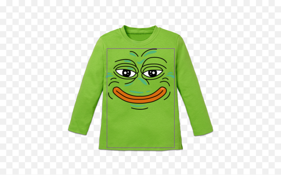 Buy A Pepe Smile Effect Kidsu0027 Long Sleeve Shirt Online Emoji,Sex Emoticon Green