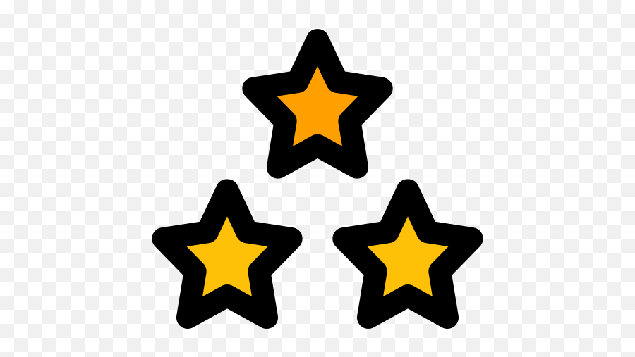 Three Stars - Free Shapes Icons Emoji,Ranks Emoji Copy And Paste