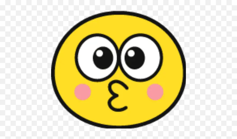 Smile Of Big Eyes Stickers For Whatsapp - Happy Emoji,Big Eyes Emoji Meme