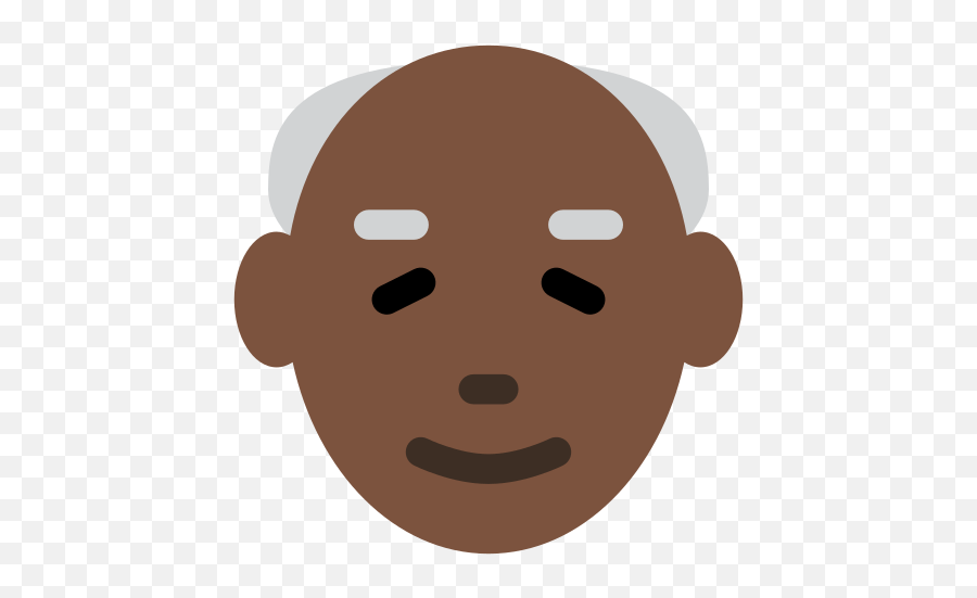 Old Man Emoji With Dark Skin Tone Meaning And Pictures - Black Bald Man Emoji,Cool Guy Emoji