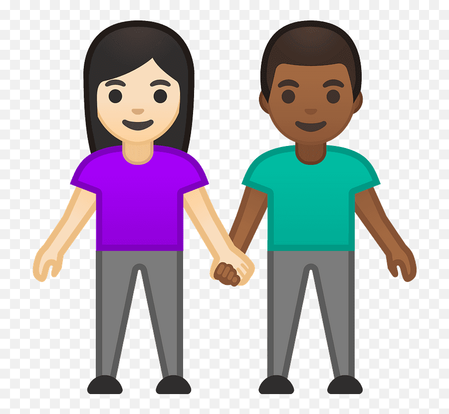 Woman And Man Holding Hands Emoji Clipart Free Download - Girl And Boy Emoji Png,Girl With Arms Crossed Emoji